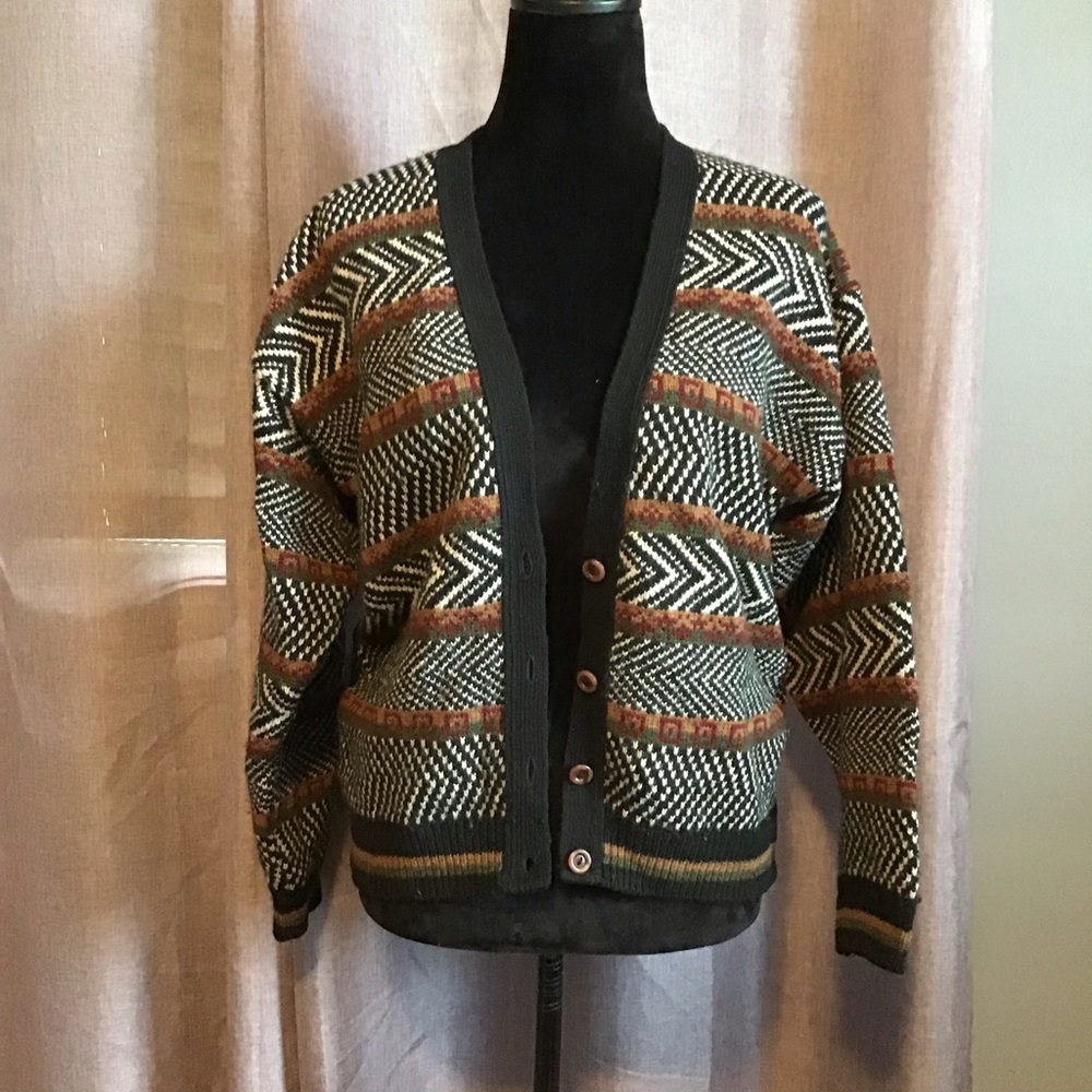 Auld school trading company wool cardigan